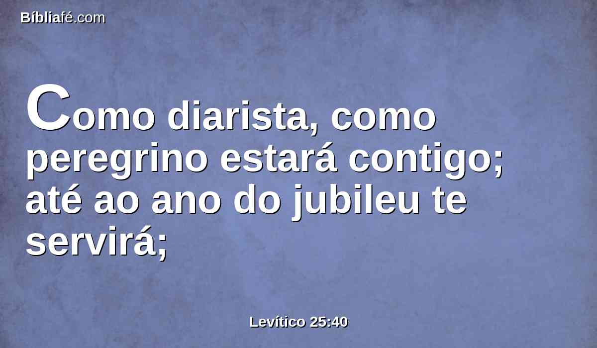 Como diarista, como peregrino estará contigo; até ao ano do jubileu te servirá;