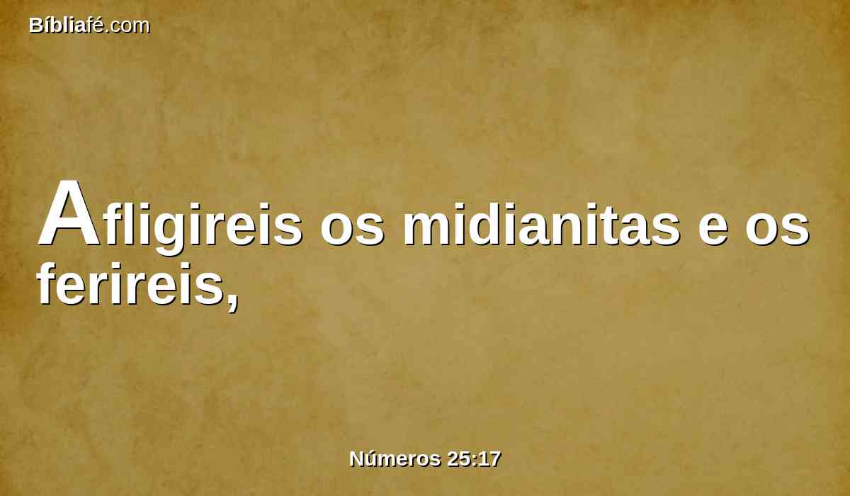 Afligireis os midianitas e os ferireis,