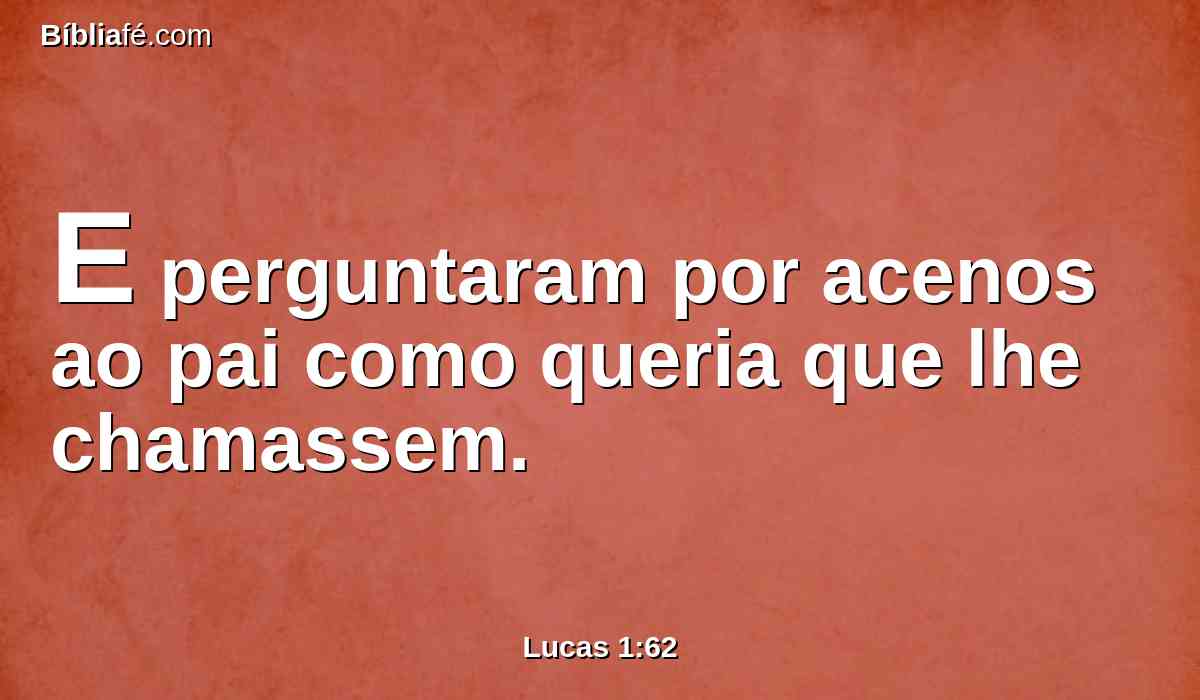 E perguntaram por acenos ao pai como queria que lhe chamassem.